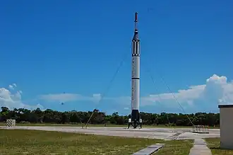 Mercury-Redstone at Cape Canaveral Air Force Station Launch Complex 5 pad.