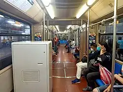 Interior with new Alstom signaling equipment on the left.