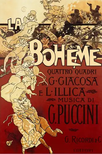 Original poster for La bohème