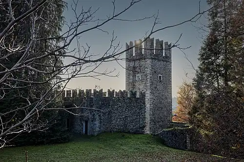 The tower and the surviving walls of the Visconti castle of Invorio