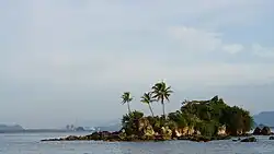View of Labuhan Angin Powerplant from Poncan Island