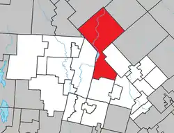 Location within Les Laurentides RCM