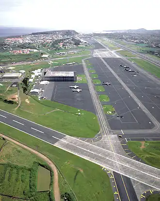The northern portion of Lajes Airfield