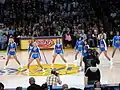 Image 14The Laker Girls, an all-female National Basketball Association Cheerleading squad that supports the Los Angeles Lakers basketball team in home matches, performing in 2007