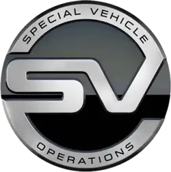 The SVO (Special Vehicles Operations) mark is used on several high performance Jaguar models
