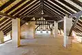 Attic floor of the restored building.