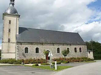The church in Le Cercueil
