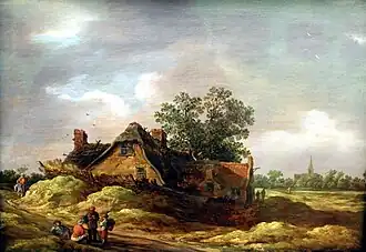 Farmhouse (1628), oil on panel, 27.5 x 37.5&nbsp;cm., Museum der bildenden Künste