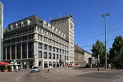 Königsbau on the corner of Grimmaische Strasse (left) / Goethestraße (right) (2015)