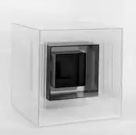 Plexiglas cube sculpture