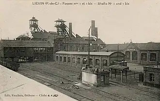 Fosse #1 - 1 bis - 1 ter of Liévin colliery, ca. 1910.