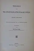 Title page to "Theorie der Transformationsgruppen"