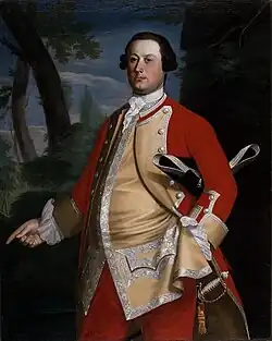Joshua Winslow - portrait while serving at Fort Lawrence (1755)