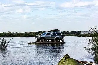 Crossing Limpopo in Mozambique