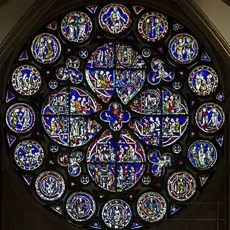 The Dean's Eye Window, a rare English rose window, at Lincoln Cathedral (1220–1235)