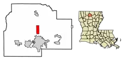 Location in Lincoln Parish, Louisiana