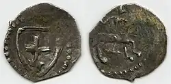 Lithuanian Groschen of Jogaila with the Double Cross of the Jagiellonians and Lithuanian Vytis (Waykimas), minted between 1392 and 1434