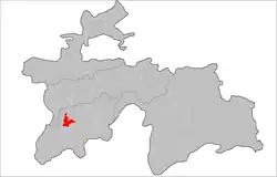 Location in Tajikistan