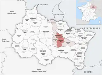 Location within the region Grand Est