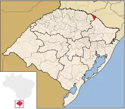 Location of Barracão