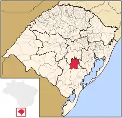 Location within Rio Grande do Sul