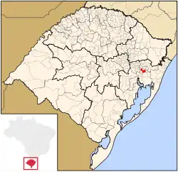 Location in Rio Grande do Sul, Brazil