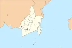 Location of Banjarmasin within South Kalimantan