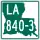 Louisiana Highway 840-3 marker