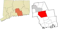 Haddam's location within the Lower Connecticut River Valley Planning Region and the state of Connecticut