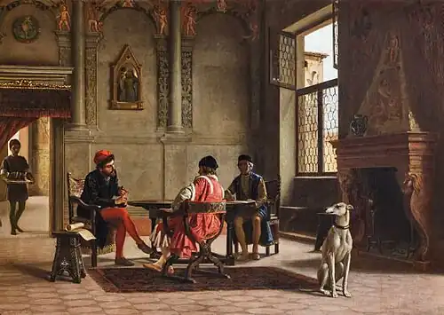 Ludovico Ariosto meeting Alberto III Pio
