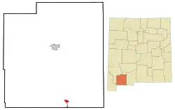Location of Columbus, New Mexico