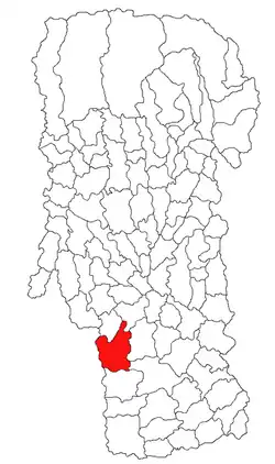 Location in Argeș County