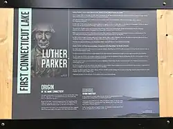 Marker for Parker at First Connecticut Lake