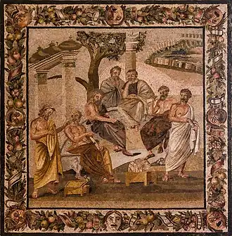 Image 14Mosaic from Pompeii depicting the Academy of Plato (from Roman Empire)