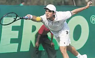 Mustafa Ghouse at the National Championships, in Kolkata, in 2001.
