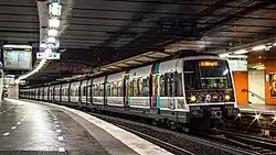 Refurbished MI 79 underground at Denfert-Rochereau station