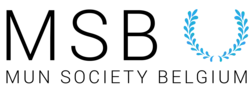 The logo of MUN Society Belgium since June 2015, png format