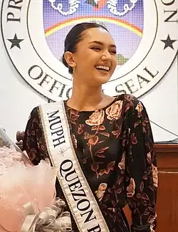2025 Ahtisa Manalo representing Quezon