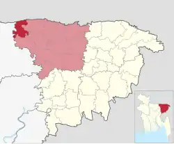 Location of Madhyanagar মধ্যনগর