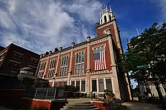 View of Manchester City Hall from City Hall Plaza in 2012.