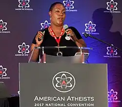 Mandisa Thomas speaks at American Atheists 2017 National Convention.