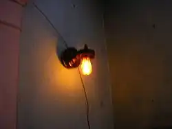 a very old light bulb.