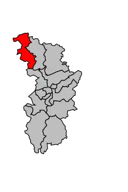 Location of the canton in the arrondissement of Nancy