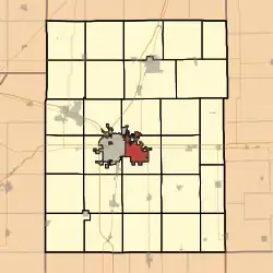 Location in Champaign County