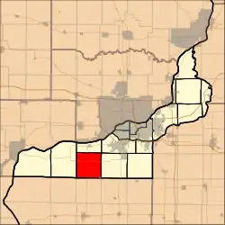 Location in Rock Island County