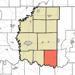 Location of Reeve Township in Daviess County