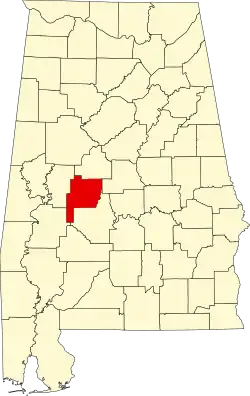 State map highlighting Perry County
