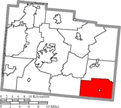 Location of Jefferson Township in Greene County