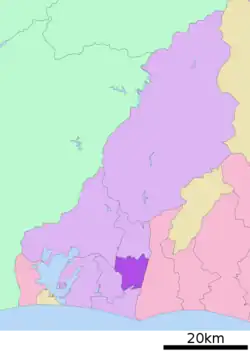 Location of Higashi-ku in Shizuoka