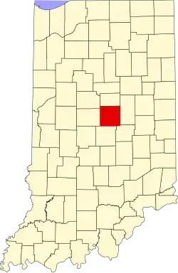 State map highlighting Hamilton County